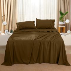Queen Bed Sheets Set - 4 Piece Bedding - Brushed Microfiber - Shrinkage and Fade Resistant - Easy Care (Queen, Grey)