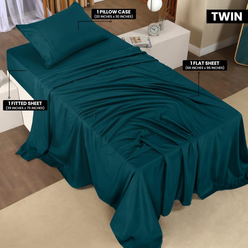 Queen Bed Sheets Set - 4 Piece Bedding - Brushed Microfiber - Shrinkage and Fade Resistant - Easy Care (Queen, Grey)