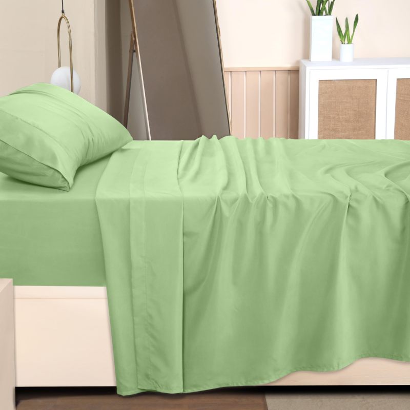 Queen Bed Sheets Set - 4 Piece Bedding - Brushed Microfiber - Shrinkage and Fade Resistant - Easy Care (Queen, Grey)
