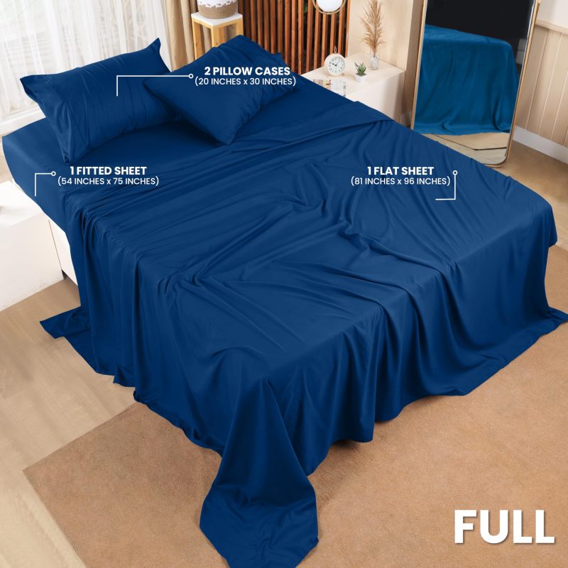 Queen Bed Sheets Set - 4 Piece Bedding - Brushed Microfiber - Shrinkage and Fade Resistant - Easy Care (Queen, Grey)