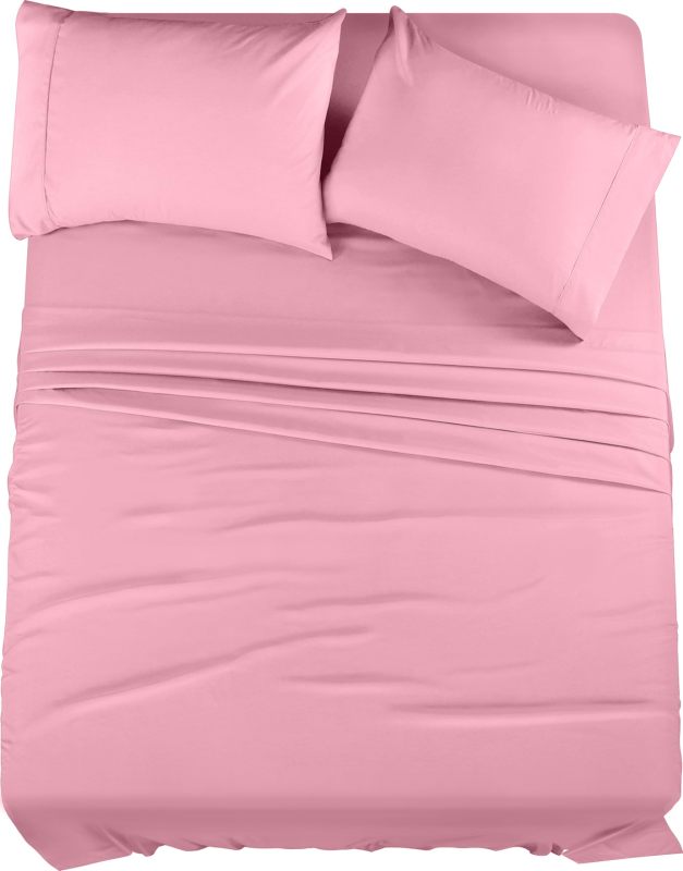 Queen Bed Sheets Set - 4 Piece Bedding - Brushed Microfiber - Shrinkage and Fade Resistant - Easy Care (Queen, Grey)