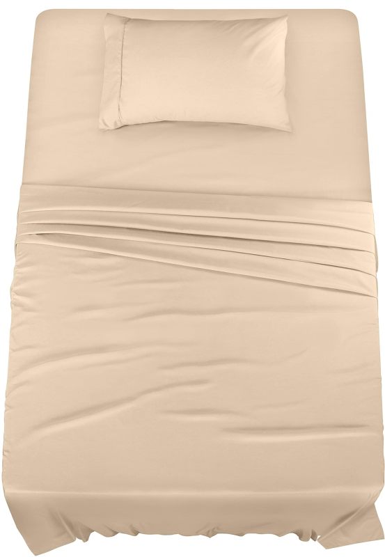 Queen Bed Sheets Set - 4 Piece Bedding - Brushed Microfiber - Shrinkage and Fade Resistant - Easy Care (Queen, Grey)