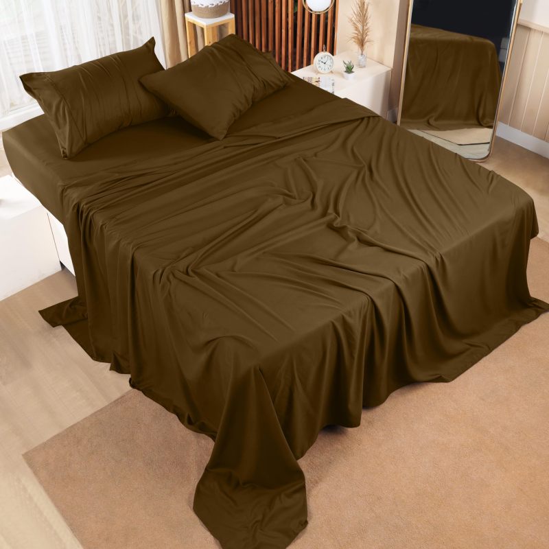 Queen Bed Sheets Set - 4 Piece Bedding - Brushed Microfiber - Shrinkage and Fade Resistant - Easy Care (Queen, Grey)
