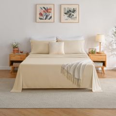 1    Baby Blue Full Size Bed Sheet Sets-Deep Pocket Fitted Sheet & Pillowcase Sets-4 Piece Soft Cooling Microfiber Bedsheets for Double Bed