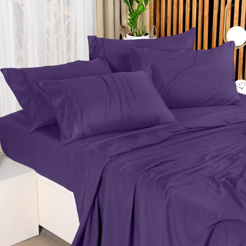 Queen Bed Sheets Set - 4 Piece Bedding - Brushed Microfiber - Shrinkage and Fade Resistant - Easy Care (Queen, Grey)
