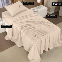 Queen Bed Sheets Set - 4 Piece Bedding - Brushed Microfiber - Shrinkage and Fade Resistant - Easy Care (Queen, Grey)