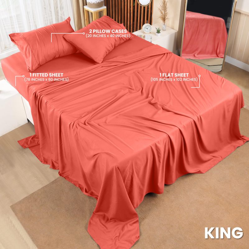 Queen Bed Sheets Set - 4 Piece Bedding - Brushed Microfiber - Shrinkage and Fade Resistant - Easy Care (Queen, Grey)
