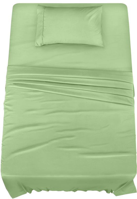 Queen Bed Sheets Set - 4 Piece Bedding - Brushed Microfiber - Shrinkage and Fade Resistant - Easy Care (Queen, Grey)