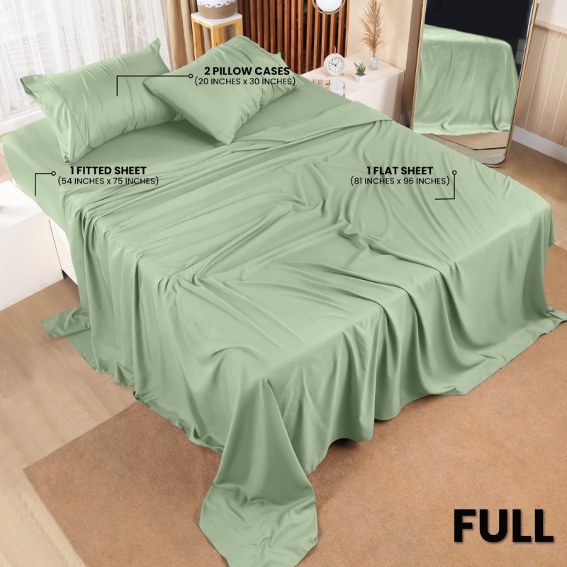 Queen Bed Sheets Set - 4 Piece Bedding - Brushed Microfiber - Shrinkage and Fade Resistant - Easy Care (Queen, Grey)