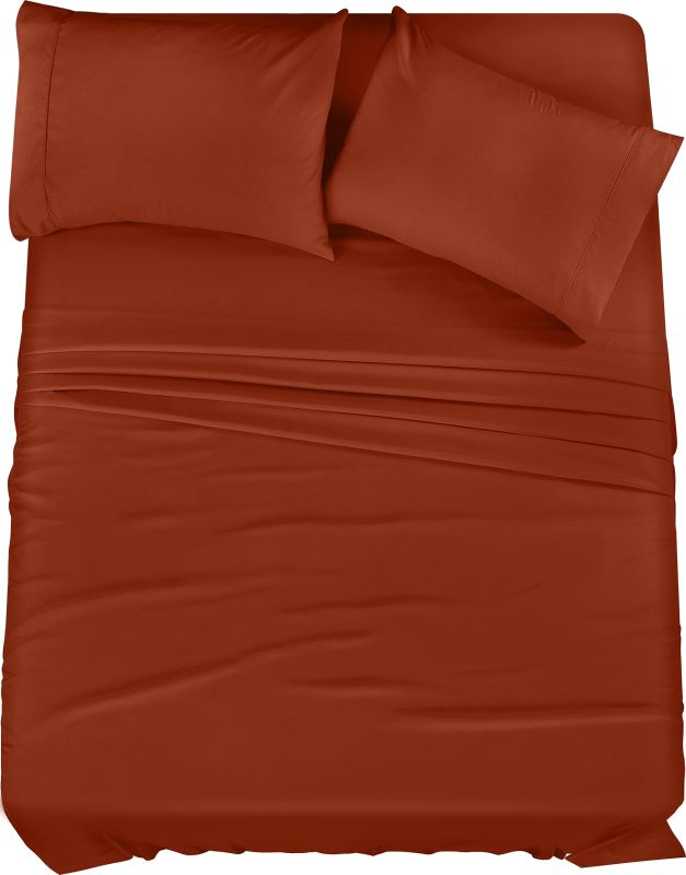 Queen Bed Sheets Set - 4 Piece Bedding - Brushed Microfiber - Shrinkage and Fade Resistant - Easy Care (Queen, Grey)