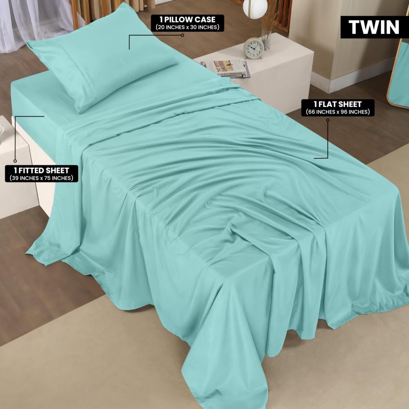 Queen Bed Sheets Set - 4 Piece Bedding - Brushed Microfiber - Shrinkage and Fade Resistant - Easy Care (Queen, Grey)