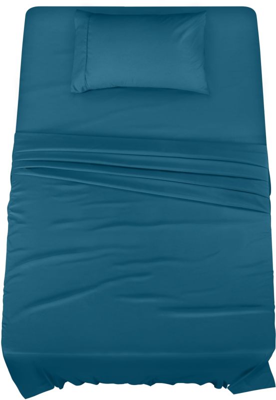 Queen Bed Sheets Set - 4 Piece Bedding - Brushed Microfiber - Shrinkage and Fade Resistant - Easy Care (Queen, Grey)