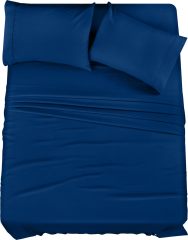 Queen Bed Sheets Set - 4 Piece Bedding - Brushed Microfiber - Shrinkage and Fade Resistant - Easy Care (Queen, Grey)