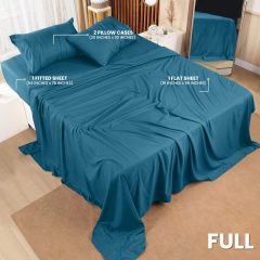 Queen Bed Sheets Set - 4 Piece Bedding - Brushed Microfiber - Shrinkage and Fade Resistant - Easy Care (Queen, Grey)