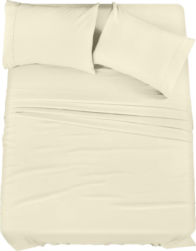 Queen Bed Sheets Set - 4 Piece Bedding - Brushed Microfiber - Shrinkage and Fade Resistant - Easy Care (Queen, Grey)