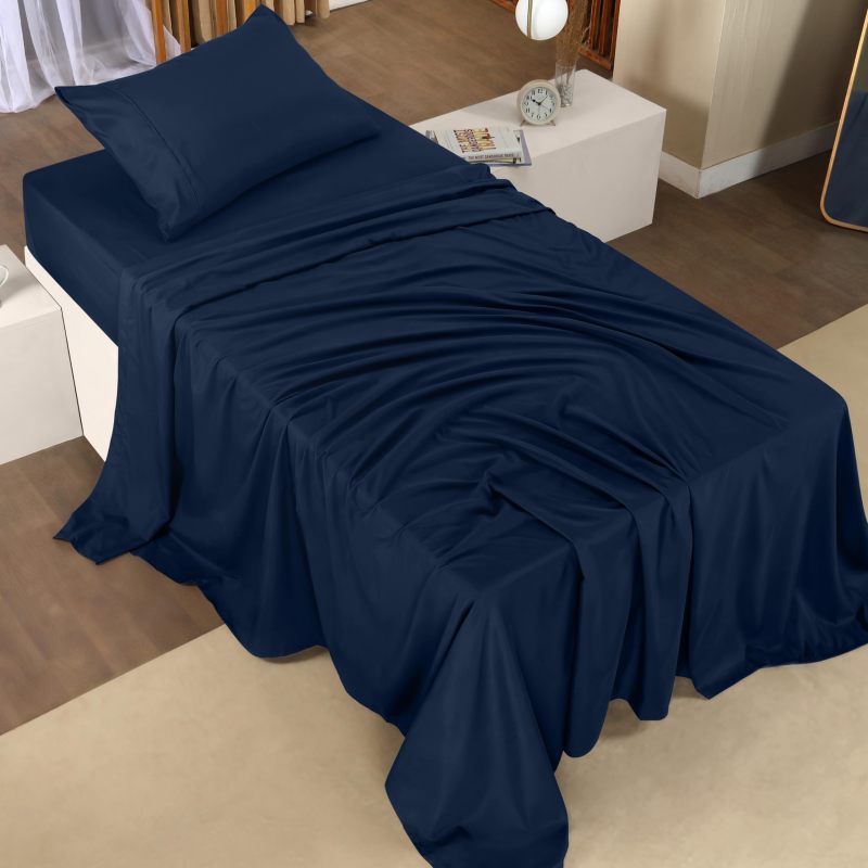 Queen Bed Sheets Set - 4 Piece Bedding - Brushed Microfiber - Shrinkage and Fade Resistant - Easy Care (Queen, Grey)
