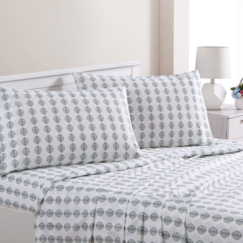1    Modern Threads Silky Soft Microfiber and Wrinkle Free Sheets - Luxurious Microfiber Bed Sheets Includes Flat Sheet, Fitted Sheet with Deep Pockets, & Pillowcases Ivory, Full