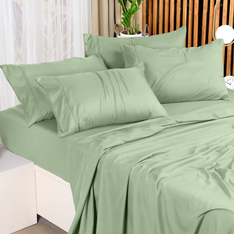 Queen Bed Sheets Set - 4 Piece Bedding - Brushed Microfiber - Shrinkage and Fade Resistant - Easy Care (Queen, Grey)