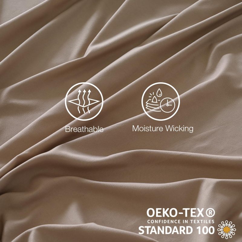 1    Baby Blue Full Size Bed Sheet Sets-Deep Pocket Fitted Sheet & Pillowcase Sets-4 Piece Soft Cooling Microfiber Bedsheets for Double Bed