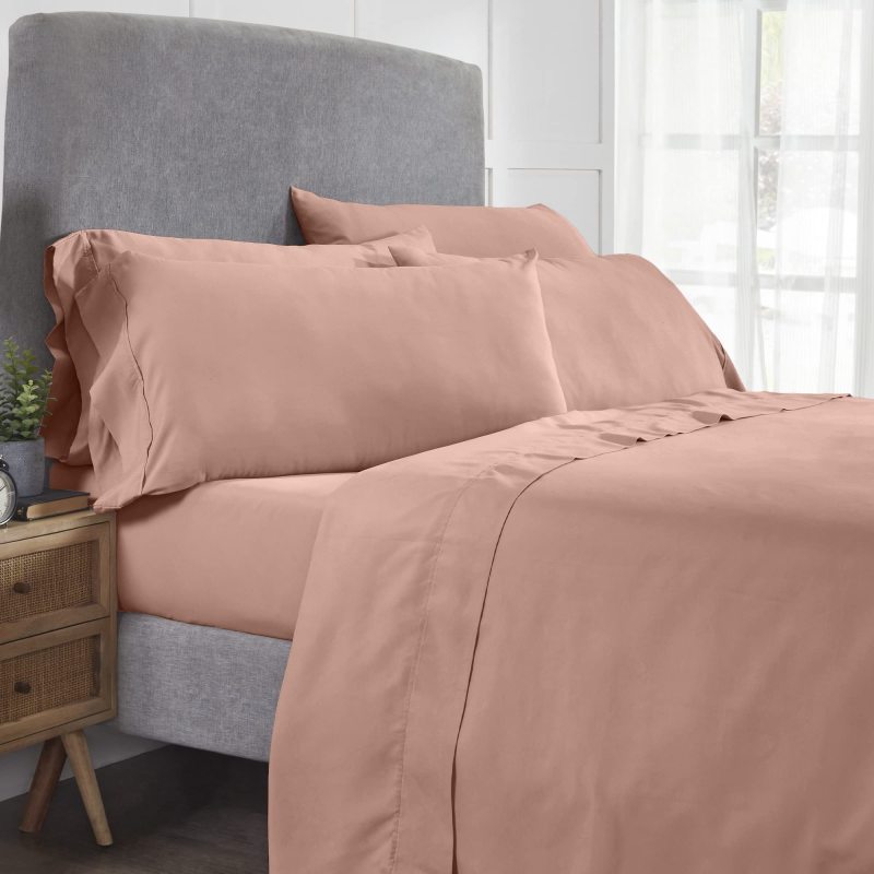 1    Modern Threads Silky Soft Microfiber and Wrinkle Free Sheets - Luxurious Microfiber Bed Sheets Includes Flat Sheet, Fitted Sheet with Deep Pockets, & Pillowcases Ivory, Full