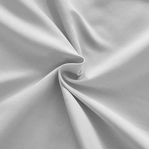 1    Baby Blue Full Size Bed Sheet Sets-Deep Pocket Fitted Sheet & Pillowcase Sets-4 Piece Soft Cooling Microfiber Bedsheets for Double Bed