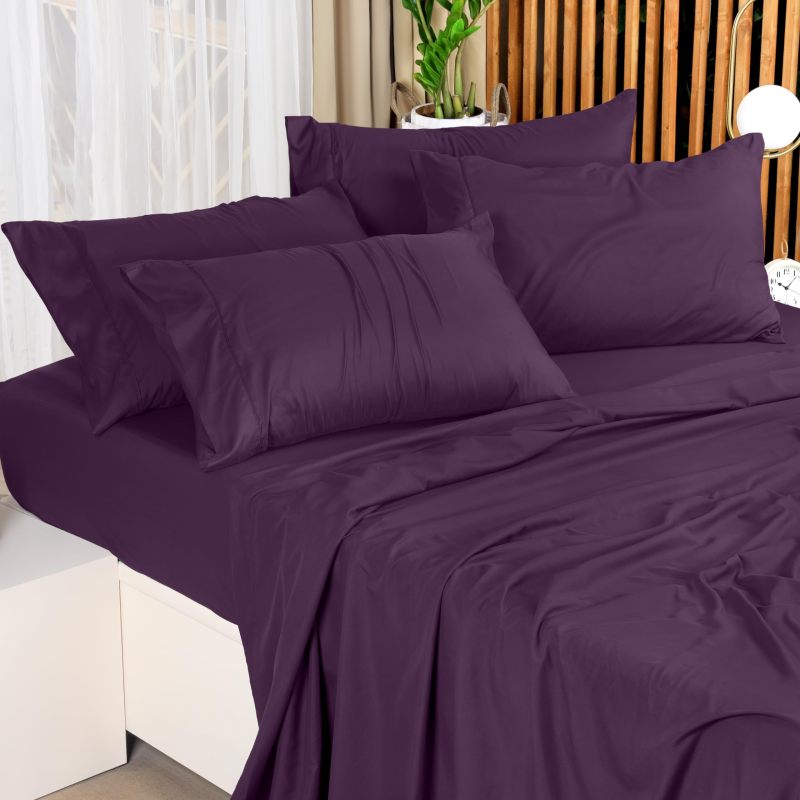 Queen Bed Sheets Set - 4 Piece Bedding - Brushed Microfiber - Shrinkage and Fade Resistant - Easy Care (Queen, Grey)