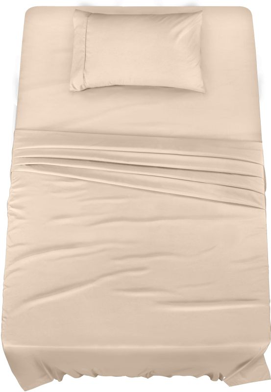 Queen Bed Sheets Set - 4 Piece Bedding - Brushed Microfiber - Shrinkage and Fade Resistant - Easy Care (Queen, Grey)