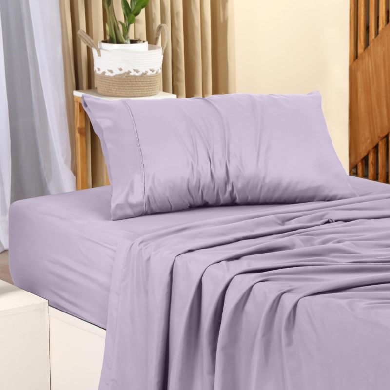 Queen Bed Sheets Set - 4 Piece Bedding - Brushed Microfiber - Shrinkage and Fade Resistant - Easy Care (Queen, Grey)