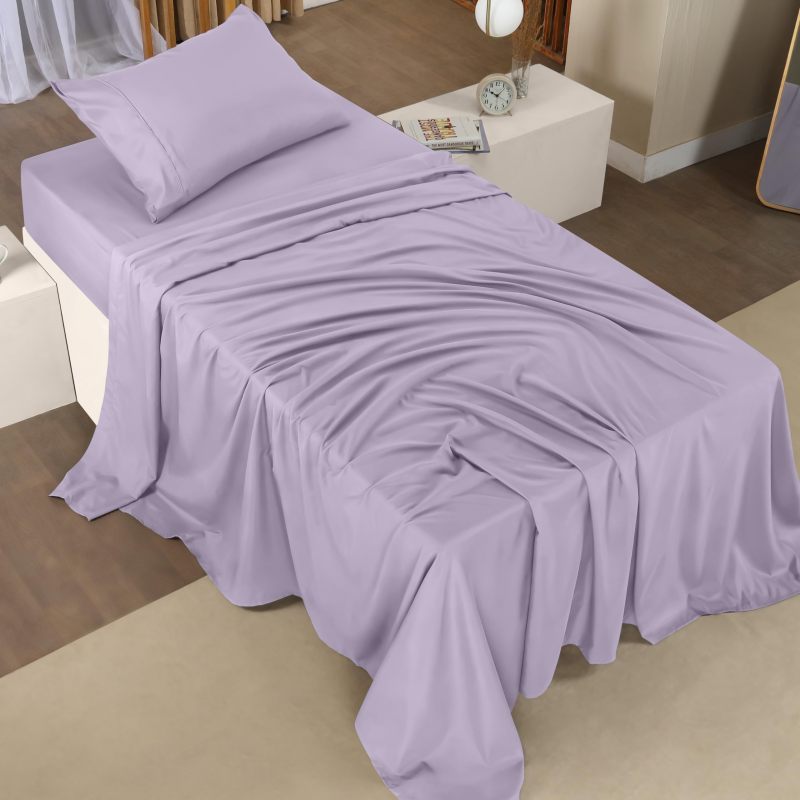 Queen Bed Sheets Set - 4 Piece Bedding - Brushed Microfiber - Shrinkage and Fade Resistant - Easy Care (Queen, Grey)