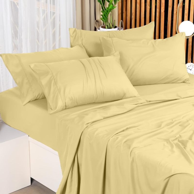 Queen Bed Sheets Set - 4 Piece Bedding - Brushed Microfiber - Shrinkage and Fade Resistant - Easy Care (Queen, Grey)