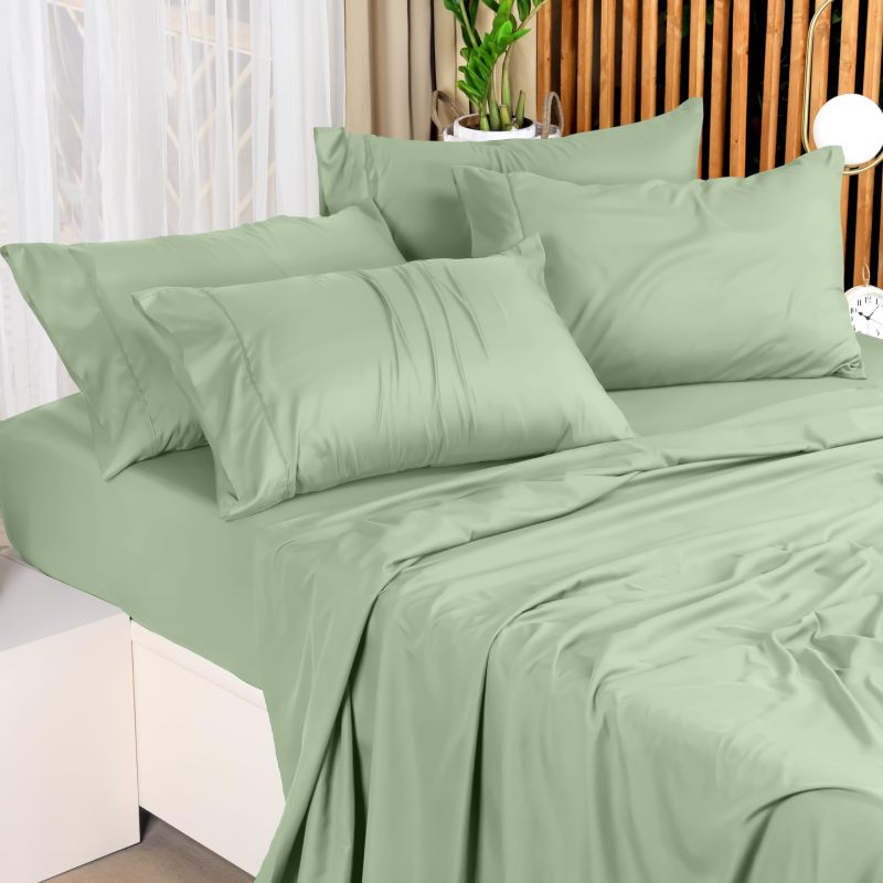 Queen Bed Sheets Set - 4 Piece Bedding - Brushed Microfiber - Shrinkage and Fade Resistant - Easy Care (Queen, Grey)