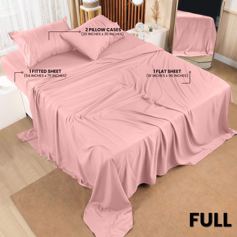 Queen Bed Sheets Set - 4 Piece Bedding - Brushed Microfiber - Shrinkage and Fade Resistant - Easy Care (Queen, Grey)