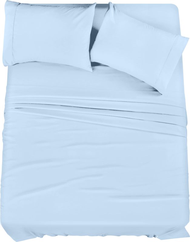 Queen Bed Sheets Set - 4 Piece Bedding - Brushed Microfiber - Shrinkage and Fade Resistant - Easy Care (Queen, Grey)
