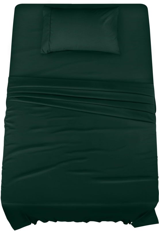 Queen Bed Sheets Set - 4 Piece Bedding - Brushed Microfiber - Shrinkage and Fade Resistant - Easy Care (Queen, Grey)