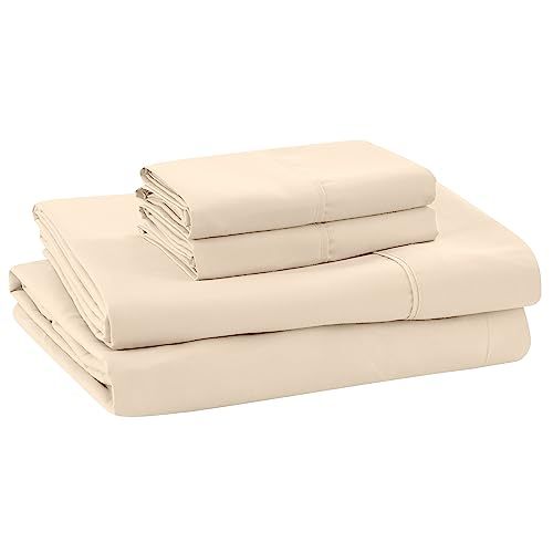 1    Modern Threads Silky Soft Microfiber and Wrinkle Free Sheets - Luxurious Microfiber Bed Sheets Includes Flat Sheet, Fitted Sheet with Deep Pockets, & Pillowcases Ivory, Full