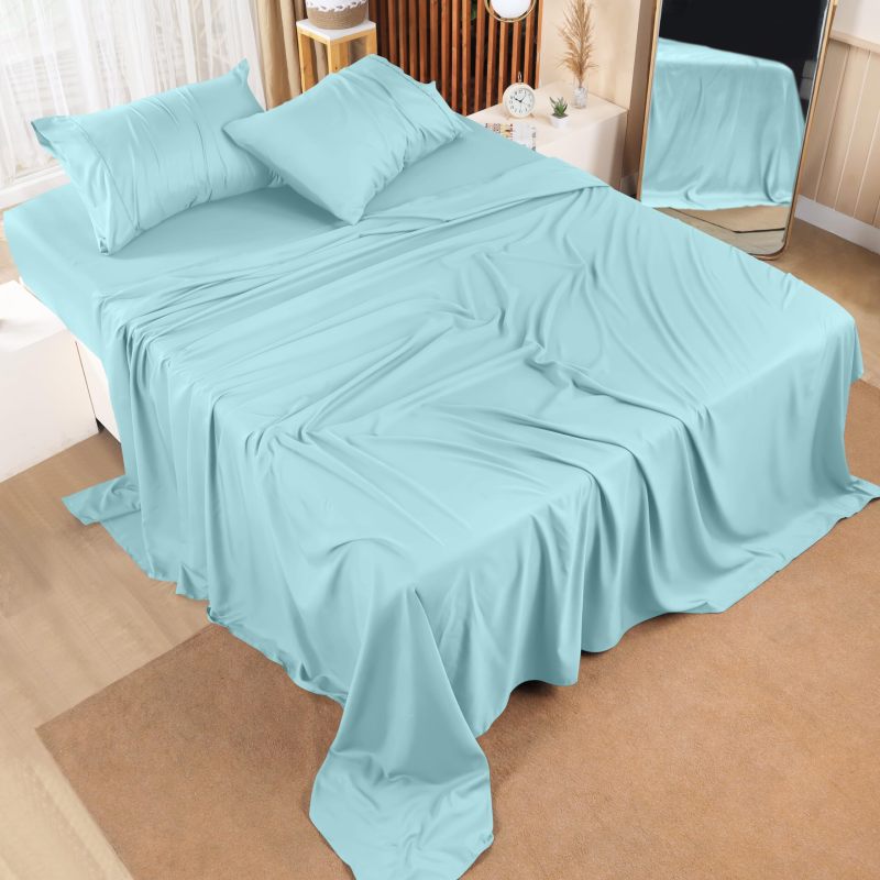 Queen Bed Sheets Set - 4 Piece Bedding - Brushed Microfiber - Shrinkage and Fade Resistant - Easy Care (Queen, Grey)