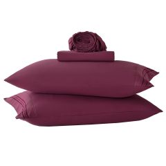 1    Baby Blue Full Size Bed Sheet Sets-Deep Pocket Fitted Sheet & Pillowcase Sets-4 Piece Soft Cooling Microfiber Bedsheets for Double Bed