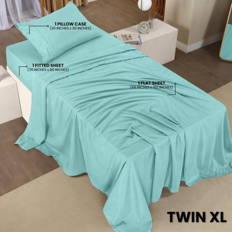 Queen Bed Sheets Set - 4 Piece Bedding - Brushed Microfiber - Shrinkage and Fade Resistant - Easy Care (Queen, Grey)