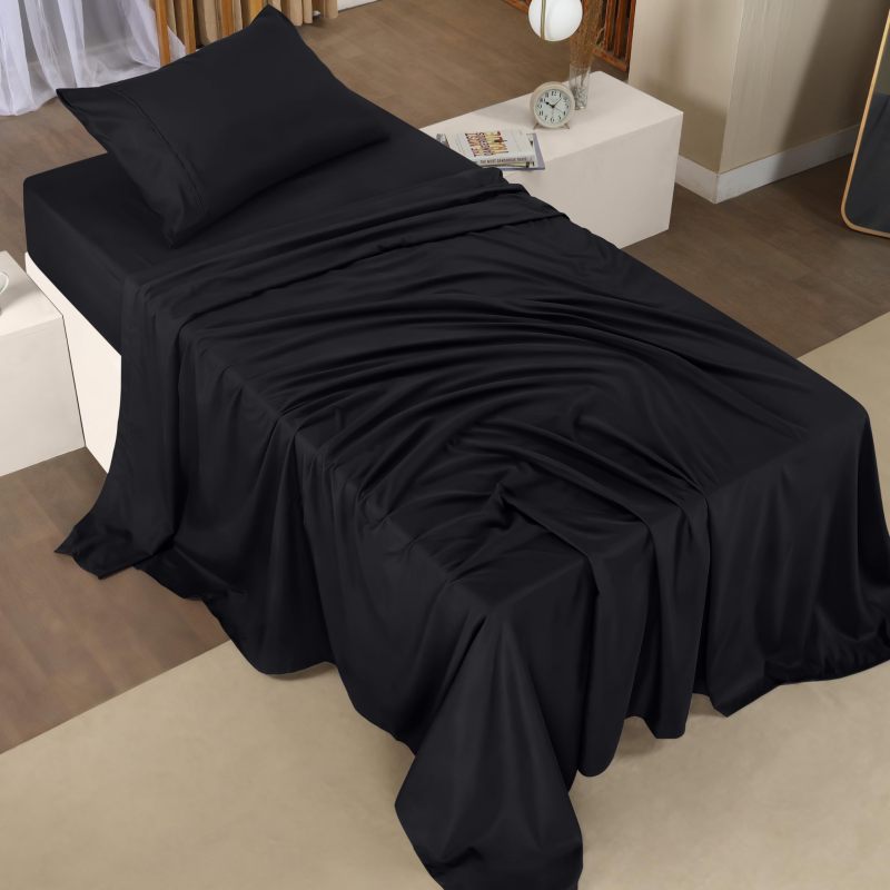 Queen Bed Sheets Set - 4 Piece Bedding - Brushed Microfiber - Shrinkage and Fade Resistant - Easy Care (Queen, Grey)
