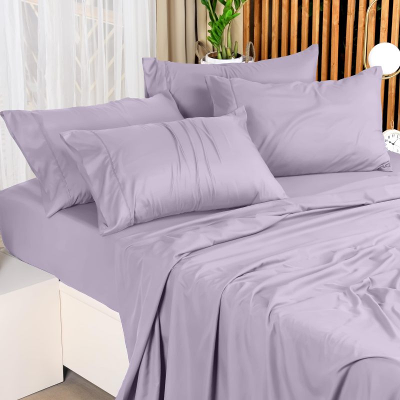 Queen Bed Sheets Set - 4 Piece Bedding - Brushed Microfiber - Shrinkage and Fade Resistant - Easy Care (Queen, Grey)