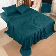 Queen Bed Sheets Set - 4 Piece Bedding - Brushed Microfiber - Shrinkage and Fade Resistant - Easy Care (Queen, Grey)