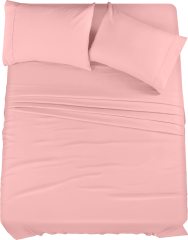 Queen Bed Sheets Set - 4 Piece Bedding - Brushed Microfiber - Shrinkage and Fade Resistant - Easy Care (Queen, Grey)