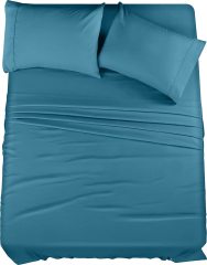 Queen Bed Sheets Set - 4 Piece Bedding - Brushed Microfiber - Shrinkage and Fade Resistant - Easy Care (Queen, Grey)