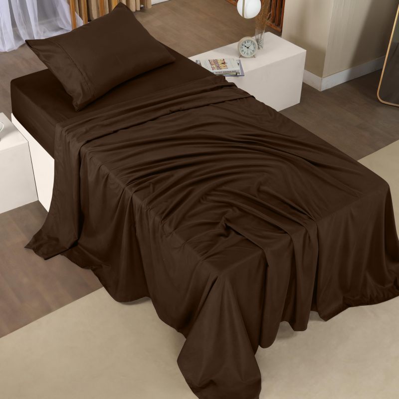 Queen Bed Sheets Set - 4 Piece Bedding - Brushed Microfiber - Shrinkage and Fade Resistant - Easy Care (Queen, Grey)