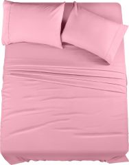 Queen Bed Sheets Set - 4 Piece Bedding - Brushed Microfiber - Shrinkage and Fade Resistant - Easy Care (Queen, Grey)