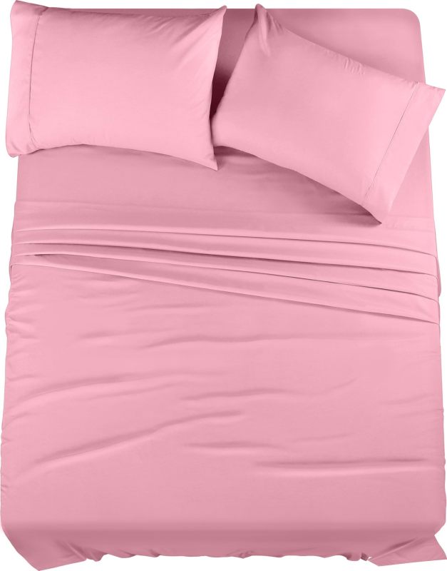 Queen Bed Sheets Set - 4 Piece Bedding - Brushed Microfiber - Shrinkage and Fade Resistant - Easy Care (Queen, Grey)
