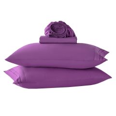 1    Baby Blue Full Size Bed Sheet Sets-Deep Pocket Fitted Sheet & Pillowcase Sets-4 Piece Soft Cooling Microfiber Bedsheets for Double Bed