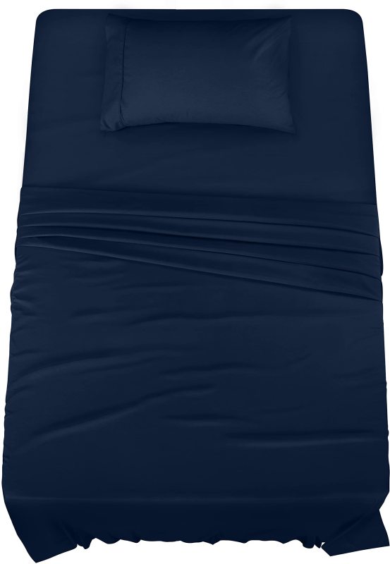 Queen Bed Sheets Set - 4 Piece Bedding - Brushed Microfiber - Shrinkage and Fade Resistant - Easy Care (Queen, Grey)