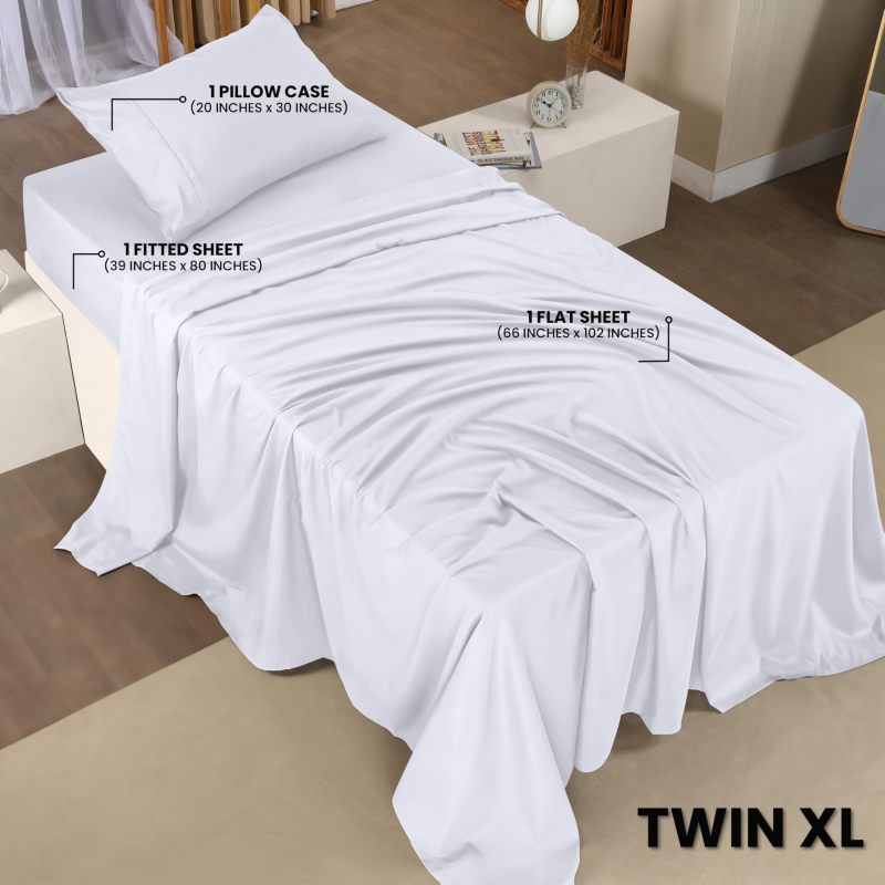 Queen Bed Sheets Set - 4 Piece Bedding - Brushed Microfiber - Shrinkage and Fade Resistant - Easy Care (Queen, Grey)
