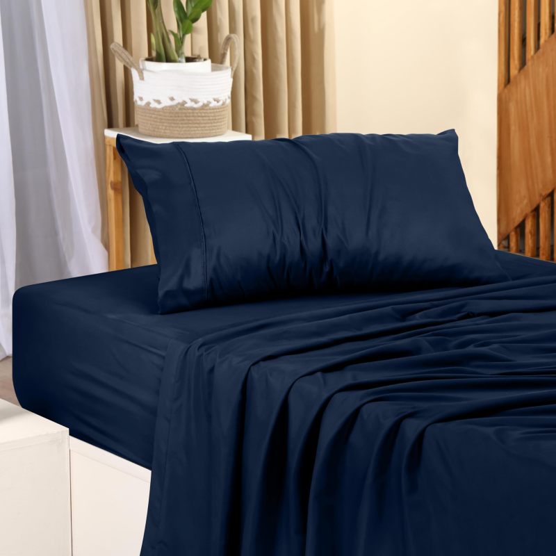 Queen Bed Sheets Set - 4 Piece Bedding - Brushed Microfiber - Shrinkage and Fade Resistant - Easy Care (Queen, Grey)